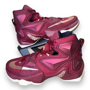 Nike LeBron 13 "Greatness" Red / Bronze 807219-690 Men's 7.5